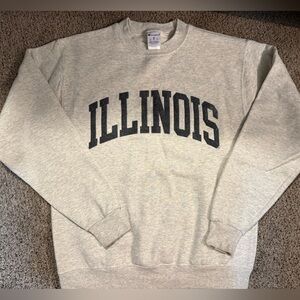 Illinois Gray Unisex Champion Crewneck size Medium